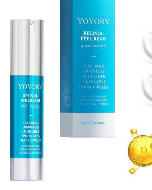 Retinol Under Eye Cream – Dark Circles, Puffiness & Eye Bags Treatment | Anti-Aging Moisturizer for Wrinkles & Fine Lines | Hydrating Eye Care for Women & Men | 0.42 Fl Oz