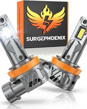 H11/H9/H8/H16 Light Bulb, 55000LM Super Brighter, 1:1 Mini Size H11 Off Road Light or Fog Light Bulbs Pack of 2