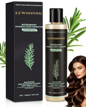 Organic Rosemary Hair Growth Shampoo, Sulfate-Free for Dry Damaged Thinning Hair Nourishes Repairs Hair Strands Unisex