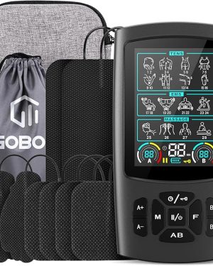 TENS Unit Muscle Stimulator with Color Display, Dual Channel EMS Device with 28 Therapy Modes, 40 Intensity Levels and 8 Electrode Pads