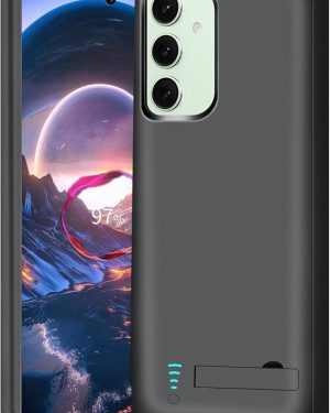 Battery Case for Samsung Galaxy S24+ / S24 Plus, 5000mAh Rechargeable Extended Battery Charging Charger Case, Add 100% Extra Juice, Not Compatible with S24 or S24 Ultra (6.7 inch) Black