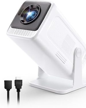 Tecaki Native 1080P Projector 4K Projector with WiFi and Bluetooth, Electric Focus & 180° Rotation, Portable Outdoor Projector Compatible with HDMI, USB, TV Stick, Phone for Home/Outdoor Use