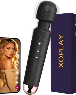 G Spot Vibrator Sex Toys for Women, APP Control Rechargeable Vibrating Dildo Wand Vibrator Sex Toy for Her Pleasure, 25 Powerful Vibration Modes Waterproof Clitoral G Spot Clitoris Stimulation Adult Toys (Black)